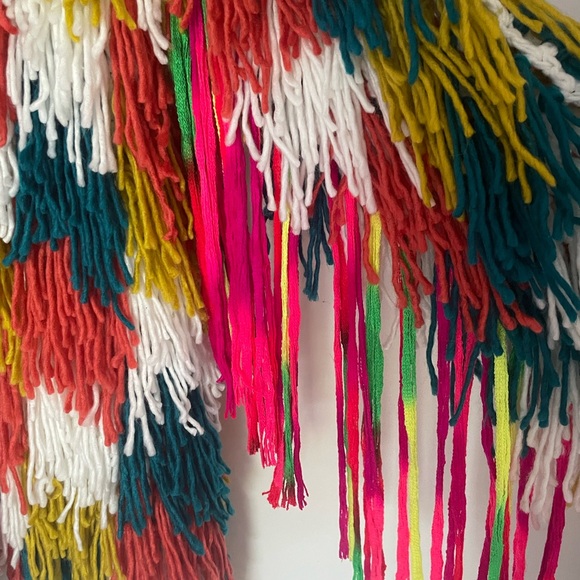 Mamie Ruth Colorful Yarn Fringe Kimono - Picture 7 of 7